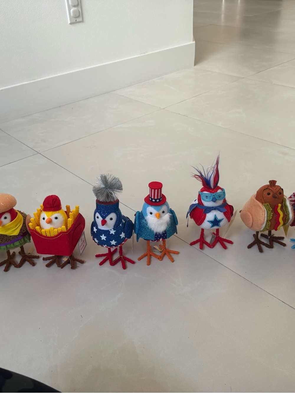 Patriotic Blue Plush Birds and more summer birds!